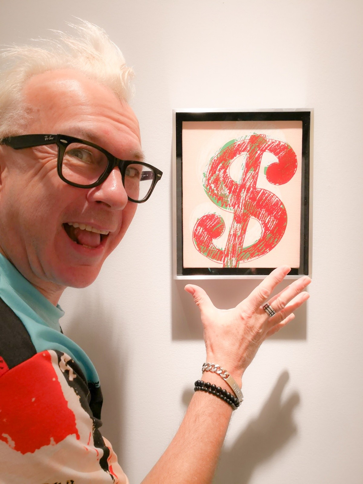 Mr Dollar with the Dollar sign by Warhol 